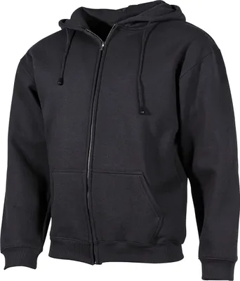 Produktbild von Kapuzen Sweatshirt-Jacke, 340 g/m², schwarz XXXL