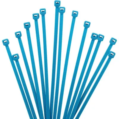 Immagine prodotto di Fascette stringicavo blu, 150 mm x 2,5 mm, confezione da 1000 pezzi, resistenti ai raggi UV, resistenza alla trazione: 8,1 kg