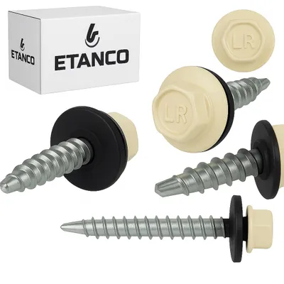 Immagine prodotto di Viti autofilettanti ETANCO Viti per lamiera trapezoidale RAL 1015 4,8 x 60 mm 100 pz.