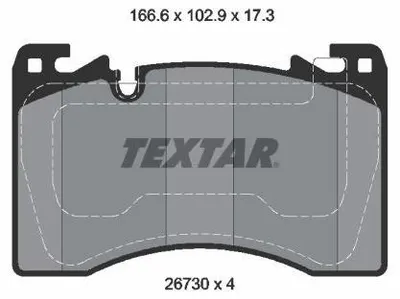 Produktbild von TEXTAR Bremsbeläge Satz Vorne für LAND ROVER Range Rover Sport (L494) 2673001