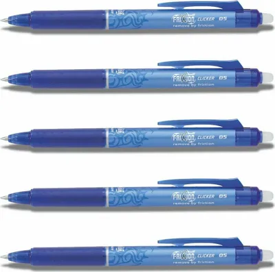 Produktbild von Pilot Frixion Clicker 0.5 Tintenroller blau 5er-Set