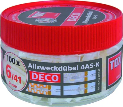 Immagine prodotto di TOX 016260031 TOX TRI 6/41 016260031 Universaldübel Ø 6 mm x 41 mm, 190 St.