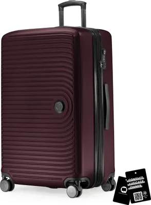 Produktbild von Hauptstadtkoffer - Großer Koffer + digitaler Kofferanhänger, Reisekoffer XL Erweiterung, Hardcase Rollkoffer 4 Rollen Aufgabegepäck 130L TSA-Schloss,Burgund