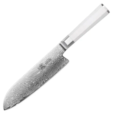 Zdjęcie produktu dla Japoński nóż Santoku wykonany ze stali damasceńskiej