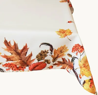 Produktbild von Tischdecke Druckmotiv Herbstblätter Herbst 130 x 170 cm