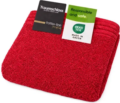 Produktbild von Traumschloss Frottier-Line Premium Handtuch 50 x 100 cm dunkelrot 100% ägäische Baumwolle mit 600g/m²