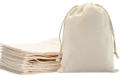 Immagine prodotto di 16 sacche sportive da colorare, dimensioni 25x30 cm, in cotone con coulisse