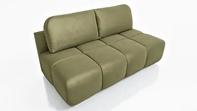 Image de Olive Canapé-lit Emma 195 cm - Petit canapé convertible avec fonction lit et coffre, velours