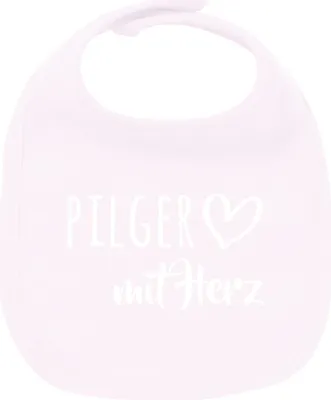 Produktbild von Huuraa Unisex Babylatz Pilger mit Herz Geschenk Babypink Bio Baumwolle Pilger Mitbringsel