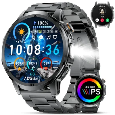 Produktbild von Smartwatch Herren HD Großes Display Bluetooth Anrufe 1000mAh Akku Schwarz