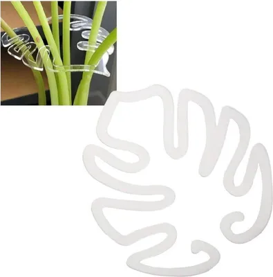 Immagine prodotto di INF 10 Pezzi Supporti per Piante - ABS Trasparente Sagomatura Foglie Monstera