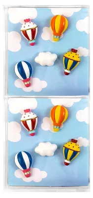 Image de Lot de 10 aimants en forme de ballons colorés - Aimants décoratifs pour réfrigérateur en forme de ballons