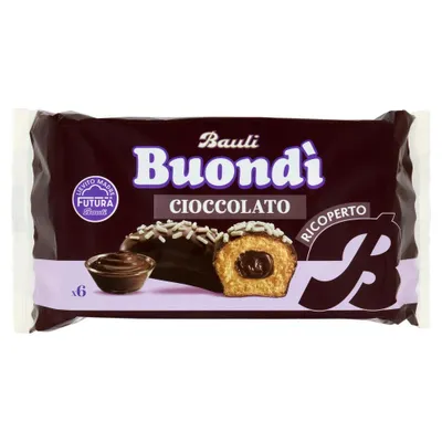 Produktbild von 18x Motta Buondì buondi 3x6 riegel Kuchen brioche mit Schokolade kekse 828 g