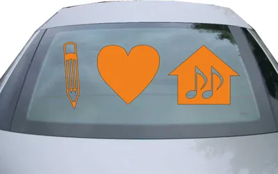 Produktbild von Indigos UG - Aufkleber Heckscheibe & Motorklappe DE2481 - orange - 600x228 mm - Zebra - Auto Scheiben Fenster Heckklappe Tuning Racing JDM - Die cut