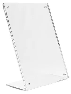 Produktbild von Tischaufsteller DIN A5 Hochformat Werbeaufsteller aus Acrylglas mit Magnetverschluß Hinweisschildhalter Speisekartenhalter