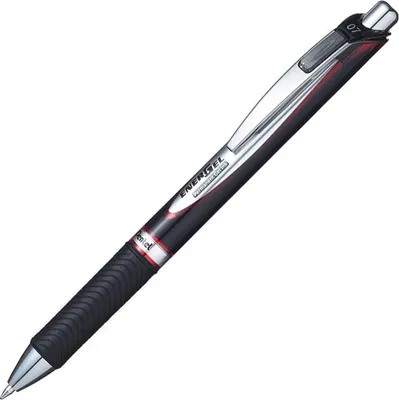 Produktbild von Pentel BLP77-BX, Ausziehbarer Gelschreiber, Rot, Schwarz, Silber, Rund, Polycarbonat (PC), Beidhändig