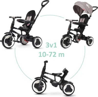 Immagine prodotto di QPLAY Triciclo Rito eva Grigio, età 10-72 mesi