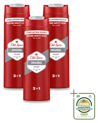 Produktbild von 3 x Old Spice Original 3-in-1 Duschgel - 400 ml - Vorratspackung - 3 Stücke