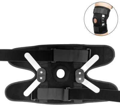 Image de Genouillère de sport, manchon de compression, enveloppement à 360 degrés, amortissement des chocs réglable, soutien de la rotule