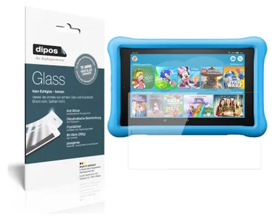 Produktbild von 2x Schutzfolie für Amazon Fire HD 8 Kids Edition (2018) - Anti-Shock 9H Folie