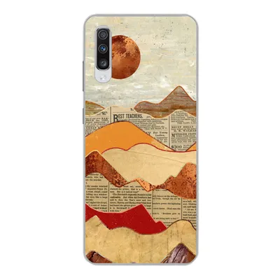 Produktbild von MuchoWow® Handyhülle Schutzhülle Hülle für Samsung Galaxy A70 Vintage - Zeitung - Marmor Silikon Softcase Handy Hülle - Schutzhaube