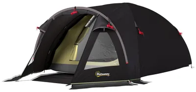 Produktbild von Outsunny Campingzelt für 2 Personen leicht UV 50+ Tunnelzelt mit Vordach