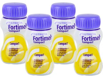 Image de Fortimel Compact 2,4 goût banane, 4X125 ml FLU