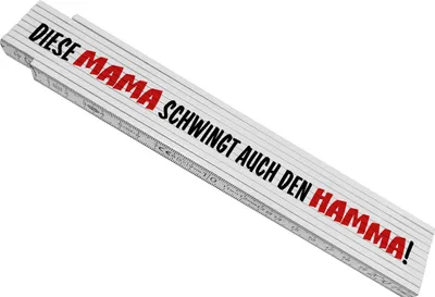 Produktbild von Diese Mama schwingt auch den Hamma Meterstab aus Holz