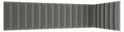 Produktbild von Set gepolsterter Paneele 210x90x60 VALERIO - grau
