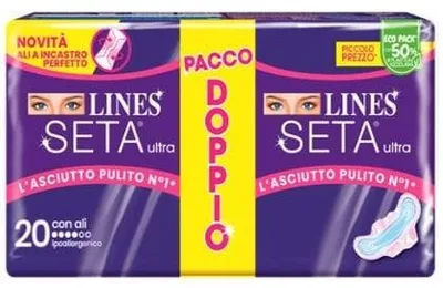 Immagine prodotto di Lines Seta Ultra Assorbenti Ali Vp 20 Pezzi