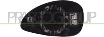 Produktbild von PRASCO Spiegelglas Außenspiegel Rechts für CITROËN C4 I (LC) Konvex CI4247503