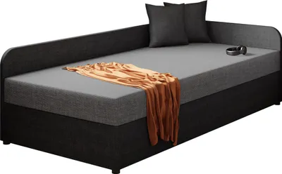 Obrázek produktu pro Válenda 90x200 ALEP - černá / šedá, pravé provedení