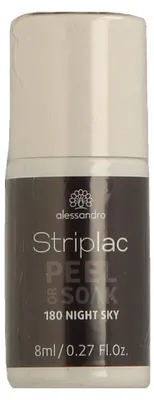 Produktbild von alessandro Striplac Peel or Soak 180 Night Sky 8ml, 8 ml, Grau, Night Sky, Färbung, Schutz, Verstärkung, Glanz, Flasche