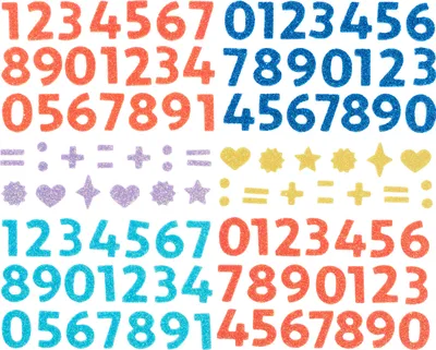 Productafbeelding van folia 23778 folia Moosgummi Glitter-stickers NUMMERS