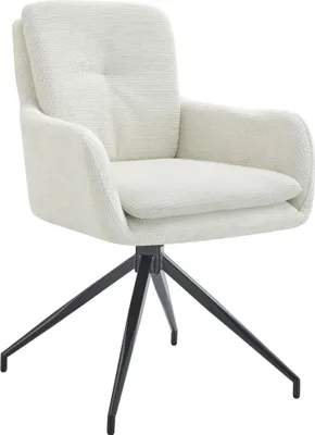 Produktbild von CLP Esszimmerstuhl Pickett Stoff mit 180 Grad Drehfunktion,creme