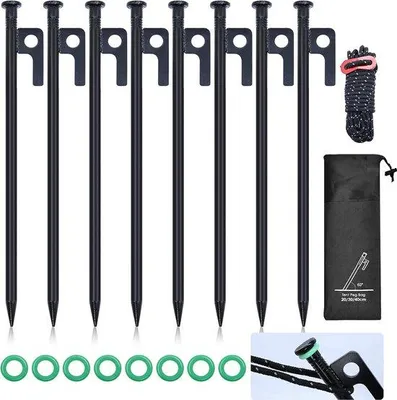 Produktbild von Famanu Zeltpflöcke 30 cm - Wetterfest und stabil für Camping und Outdoor