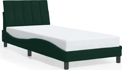 Immagine prodotto di vidaXL Struttura letto senza materasso "Hanko" Verde scuro 90x190 cm velluto
