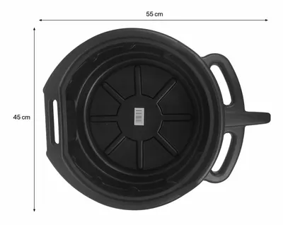 Produktbild von Ölablassschüssel mit 16 Liter Fassungsvermögen, 55 x 45 cm, 15 cm tief, Silber