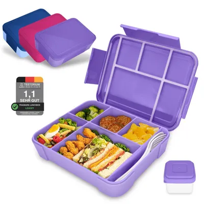Image de Boîte à déjeuner Solidchoice avec 5 compartiments et une boîte à goûter