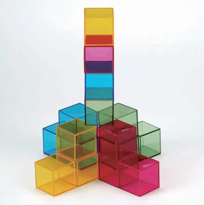 Produktbild von Weplay KC2002 Kreativ Regenbogen Crystal Bausteine, mehrfarbig, 16-teilig (1 Set)