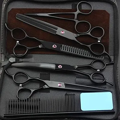 Produktbild von Professionelles Friseurscheren-Set für Linkshänder, Haarscheren-Set für Friseure, Effilierschere, 7,0 Zoll-Set