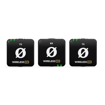 Obrázek produktu pro RØDE Wireless ME Dual, Klopový mikrofon, RF bezdrátový, 100 m, Všesměrový, Baterie, S montáží na kameru