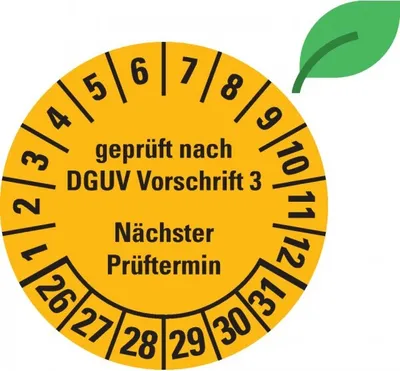 Produktbild von Dreifke® Prüfplakette  nach DGUV Vorschrift 3, Nächster Prüftermin, 26...