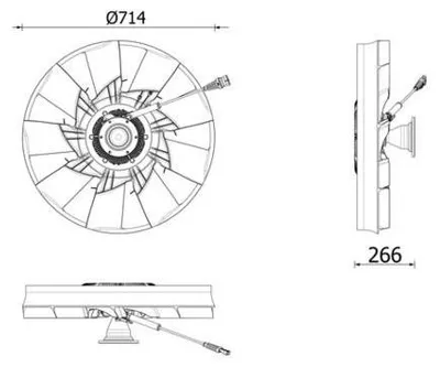 Produktbild von MAHLE CFF 628 000P Lüfter Motorkühlung Kühlerlüfter für IVECO STRALIS II Wasserkühler Ø714mm