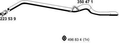 Produktbild von ERNST Abgasrohr Auspuffrohr passend für MERCEDES-BENZ B-Klasse (W245) Hinten 350471