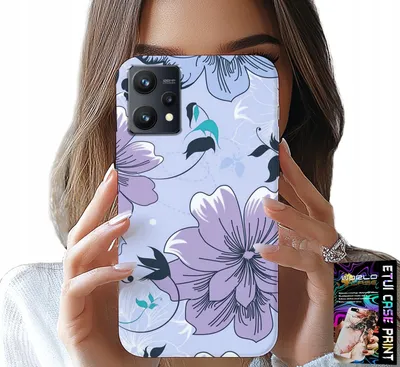 Immagine prodotto di Custodia per Realme 9 5G - Motivi floreali alla moda, design con schienale