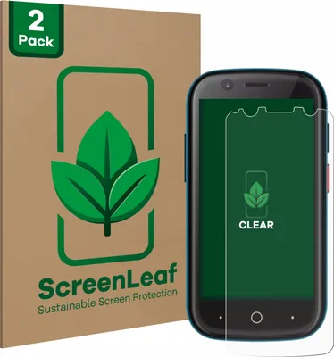 Produktbild von 2x ScreenLeaf Schutzfolie für Unihertz Jelly 2 nachhaltiger Displayschutz Display Schutz Folie Klar Transparent