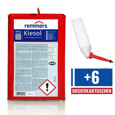 Produktbild von Set REMMERS KIESOL 10 KG Verkieselung Abdichtung + 6 Dosierkartuschen