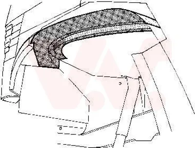 Produktbild von VAN WEZEL Innenkotflügel Radhausschale Vorne Links passend für MERCEDES-BENZ T1 Kasten (602) T1 Bus (601) T1 Pritsche/Fahrgestell (602) T1 Kastenwagen