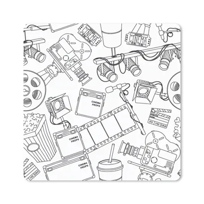 Produktbild von MuchoWow® Mauspad Mousepad Film - TV - Muster 30x30 cm - Mousepads - Maus Mat - Pad - Mausunterlage - Gaming